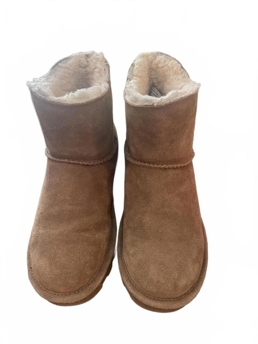 Bearpaw Natalia Ankle Boots Brown Leather Suede